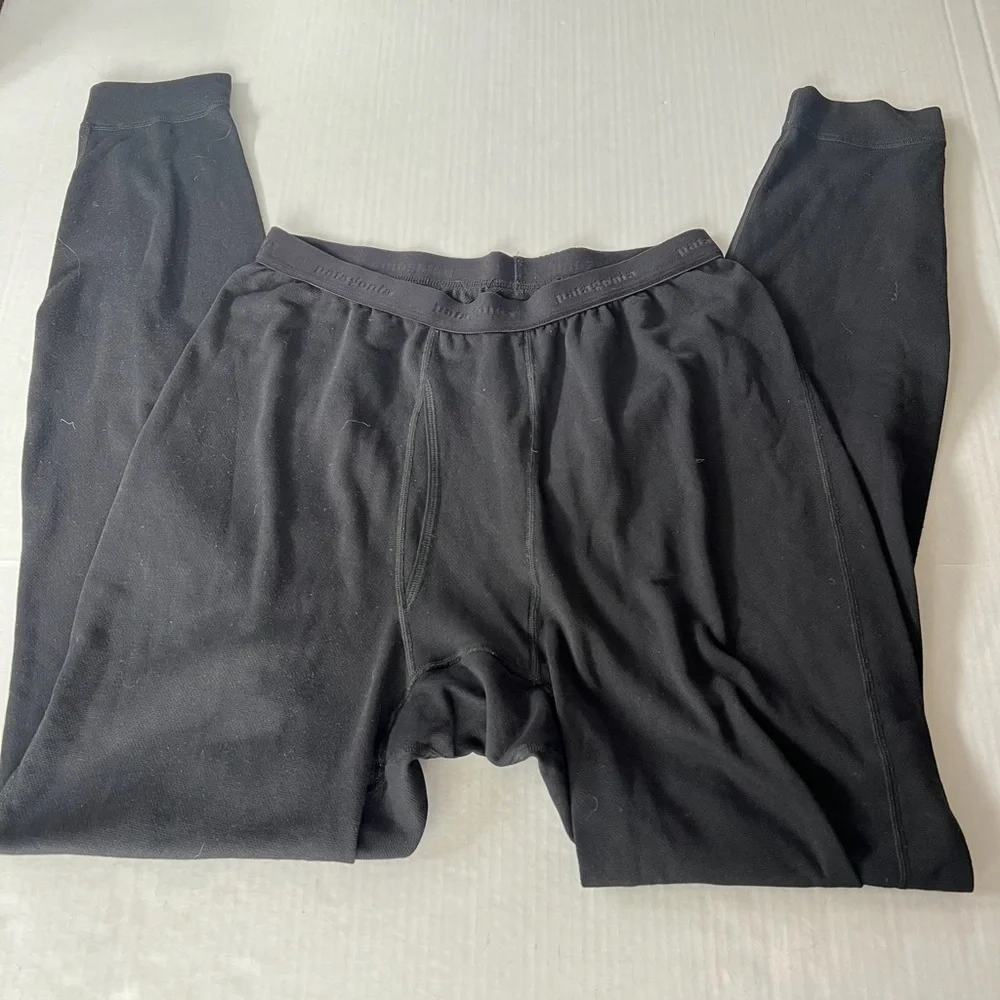 Patagonia Sz‎ Large Black Knot Leggings Performance Layer